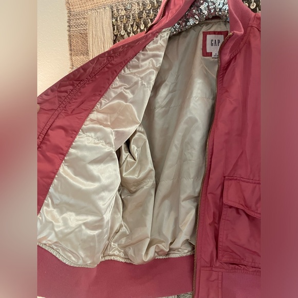 💗 GAP pink bomber jacket sz M 💗 - Picture 6 of 8